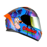Casco Shaft 582Sp Evo The Cowardly Camaleon Azul Visor Iridium Dorado